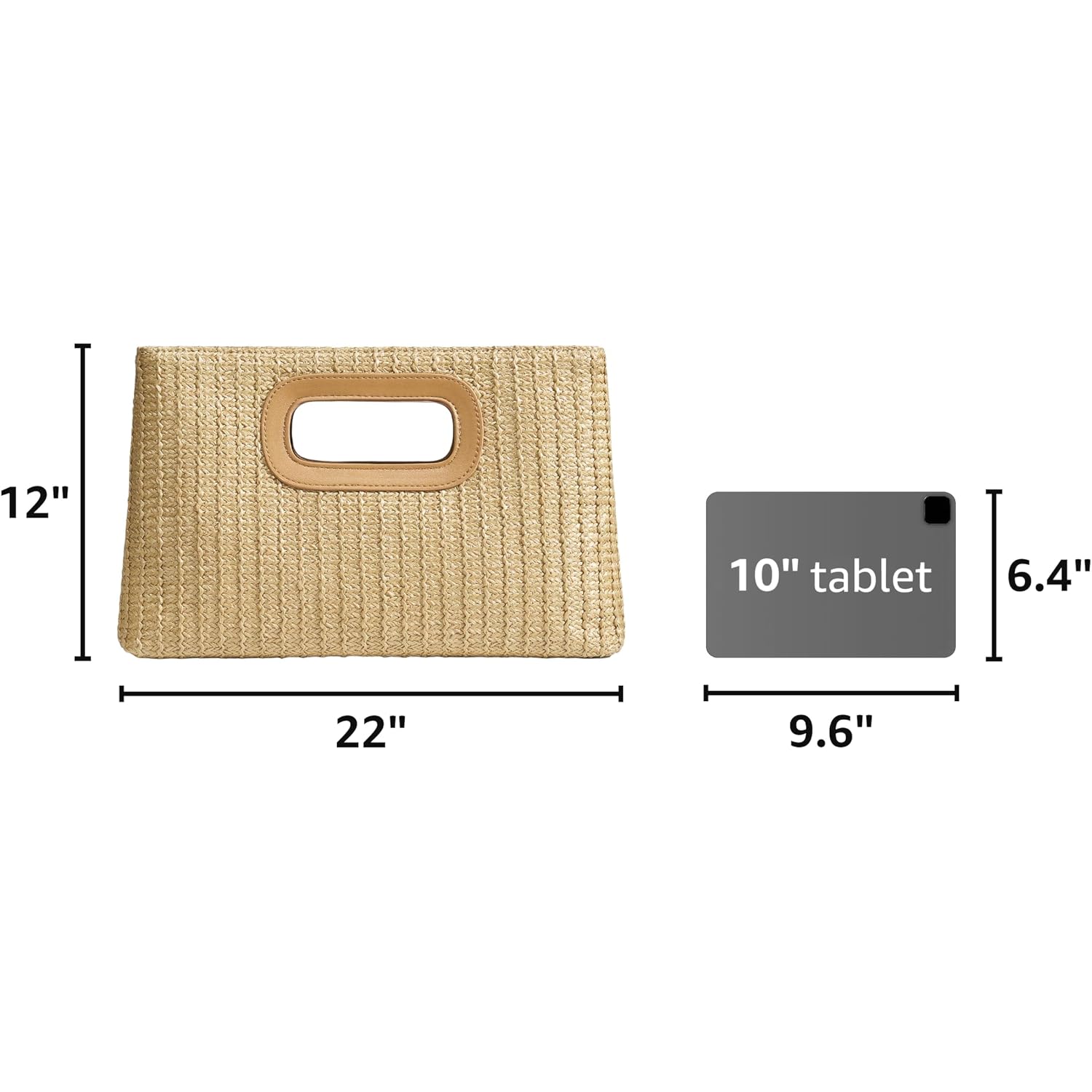 Chic Straw Clutch Purses For Women With Top Handle Summer Bag, Ideal Vacation Handbags And Woven Boho Beach Bags