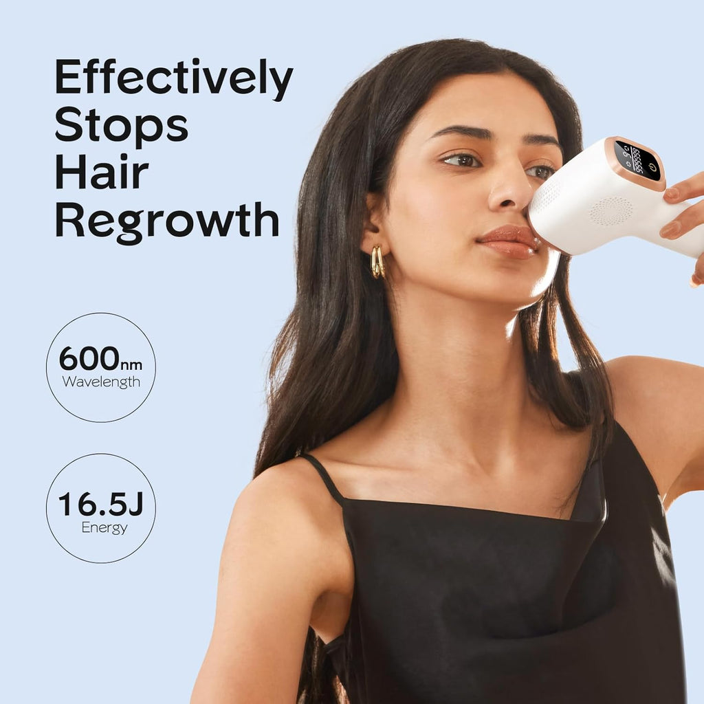 INNZA IPL Hair Removal with Ice Cooling Care Function for Women,Long-Lasting Results,999,999 Flashes Painless Hair Removal, Hair Removal Device for Armpits Legs Arms Bikini Line