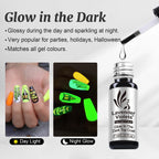 Lavender Violets 6pcs Gel Base and Top Coat Set - Blooming Gel, Glow in the Dark Top Coat, Glossy & Matte Coats, 5 in 1 Builder Base, Non-Acid PH Bond Clear Nail Polish Kit for Manicure C201