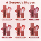 KIMUSE Water Gel Lip Tint 6 Colors Set, Highly Pigmented Long Lasting Moisturizing Glossy Lip Stains, Hydrate Lightweight Lip Gloss Makeup