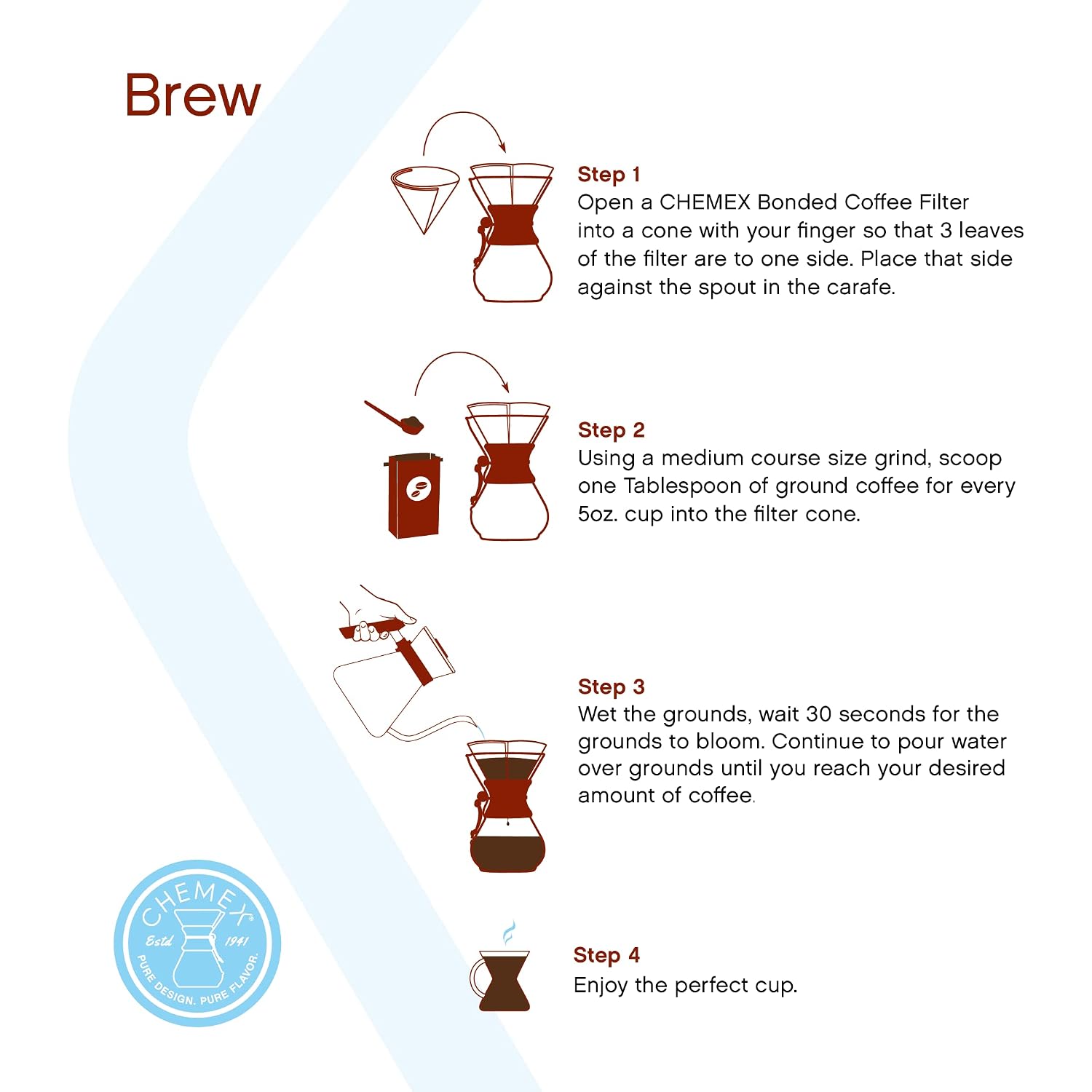 Chemex Pour-Over Glass Coffeemaker - Classic Series - 6-Cup - Exclusive Packaging