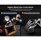 SYOKAMI 2026 Upgrade Knife Set 7 Piece Japanese Style Kitchen Knife Set With Foldable Magnetic Acacia Wood Block Sharp High Carbon Stainless Steel Chef Knives Set with Anti-slip Handle, Ideal for Gift
