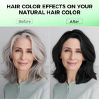 Black Hair Dye Shampoo for Woman & Man, Argan Hair Color Shampoo 3 in 1, Semi-Permanent Gray Hair Coverage, Mild Formula, Lasts 30 Days(16.90 oz)