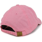 Armycrew Small Breast Cancer Awareness Ribbon Embroidered Washed Cotton Cap Pink