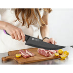 Knife Set - 15 PCS Kitchen Knife Set with Built-in Knife Sharpener Block - Stainless Steel Knife Block Set - Dishwasher Safe, Elegant Box for Men Women, Fathers day