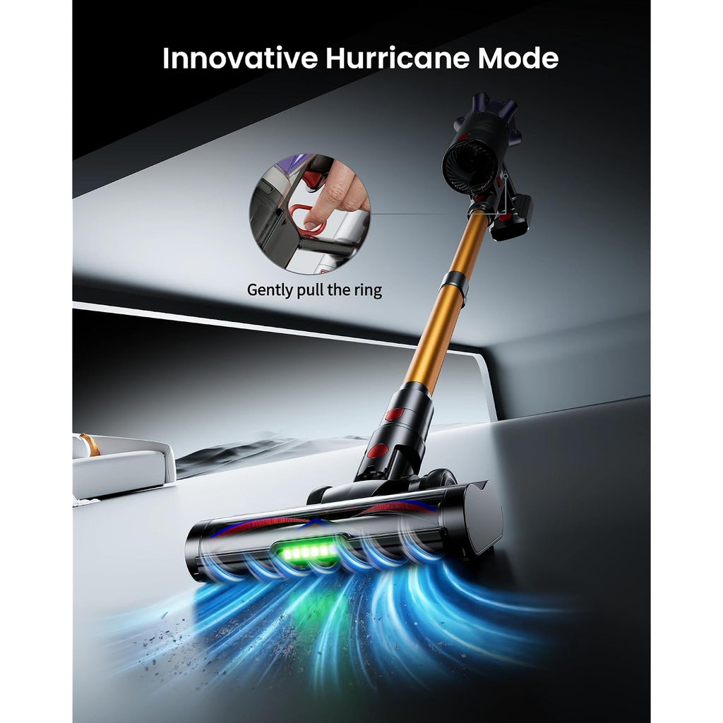 Cordless Vacuum Cleaner, 650W 55Kpa 70Mins Cordless Stick Vacuum With Hurricane Mode, 1.8L Cup, Anti-Tangle Vacuum Cordless, Self-Standing Vacuum Cleaners For Home Pet Hair Carpets