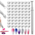 200 PCS Nail Sponge Nail Art Sponge with 1 Grab Pen Nails Art Tools Set DIY Nails Design Accessories for Salon & Home Use