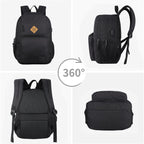 Keofid Travel Backpack For Men And Women, Anti Theft Laptop Backpack With Usb Charging Port For Work, Large Bag For College, Carry-On Backpack With Luggage Strap, Water Resistent(Black)