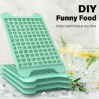 Mini Ice Cube Tray For Freezer: Fddbi Small Ice Trays For Freezer With Bin - 117×4Pcs Easy Release Nugget Ice Tray - Crushed Ice Tray With Container