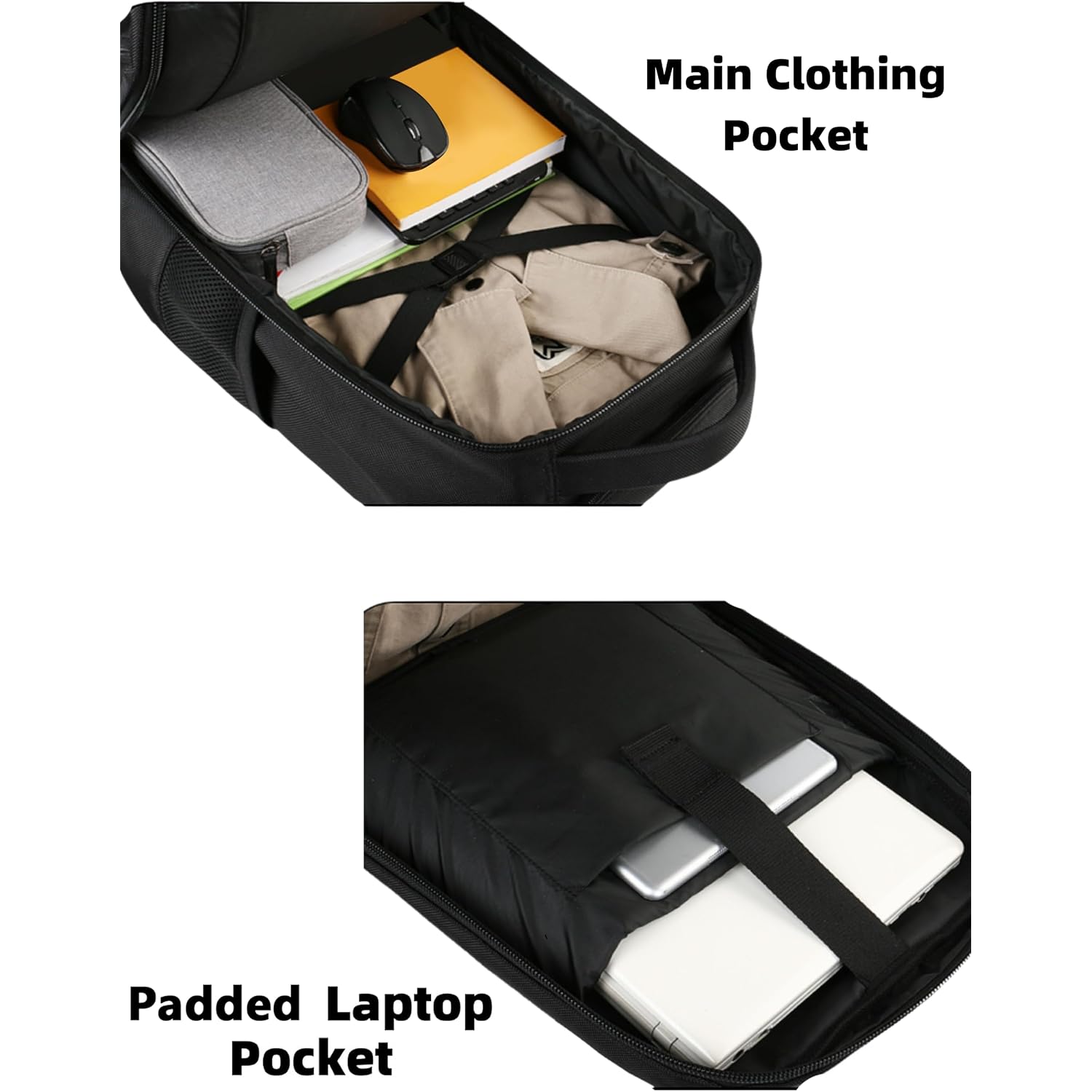 Matein Rolling Backpack, 17 Inch Water Resistant Wheeled Laptop Backpack | Carry On Luggage Business Bag, Large Capacity, Overnight College Computer Bag, Trolley Suitcase For Men Women, Travel, Black