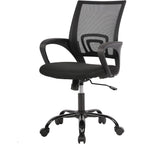 Paylesshere Office Computer Chair Ergonomic Cheap Desk Chair Adjustable Comfortable Mid Back Task Rolling Swivel With Lumbar Support For Home Office (Pack Of 1, Black)
