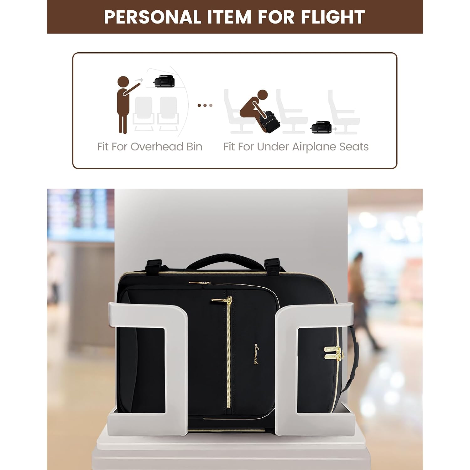 Lovevook 40L Travel Backpack Flight Approved Carry On Backpack,3 Packing Cubes,Waterproof Personal Item Travel Bag,Tsa Carry On Luggage Suitcase Travel Essentials,Gifts For Women & Men,Fits 17" Laptop