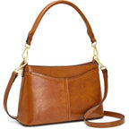 Kattee Genuine Leather Crossbody Bags For Women Small Shoulder Purse Handbags With 2 Detachable Straps 6 Card Slots