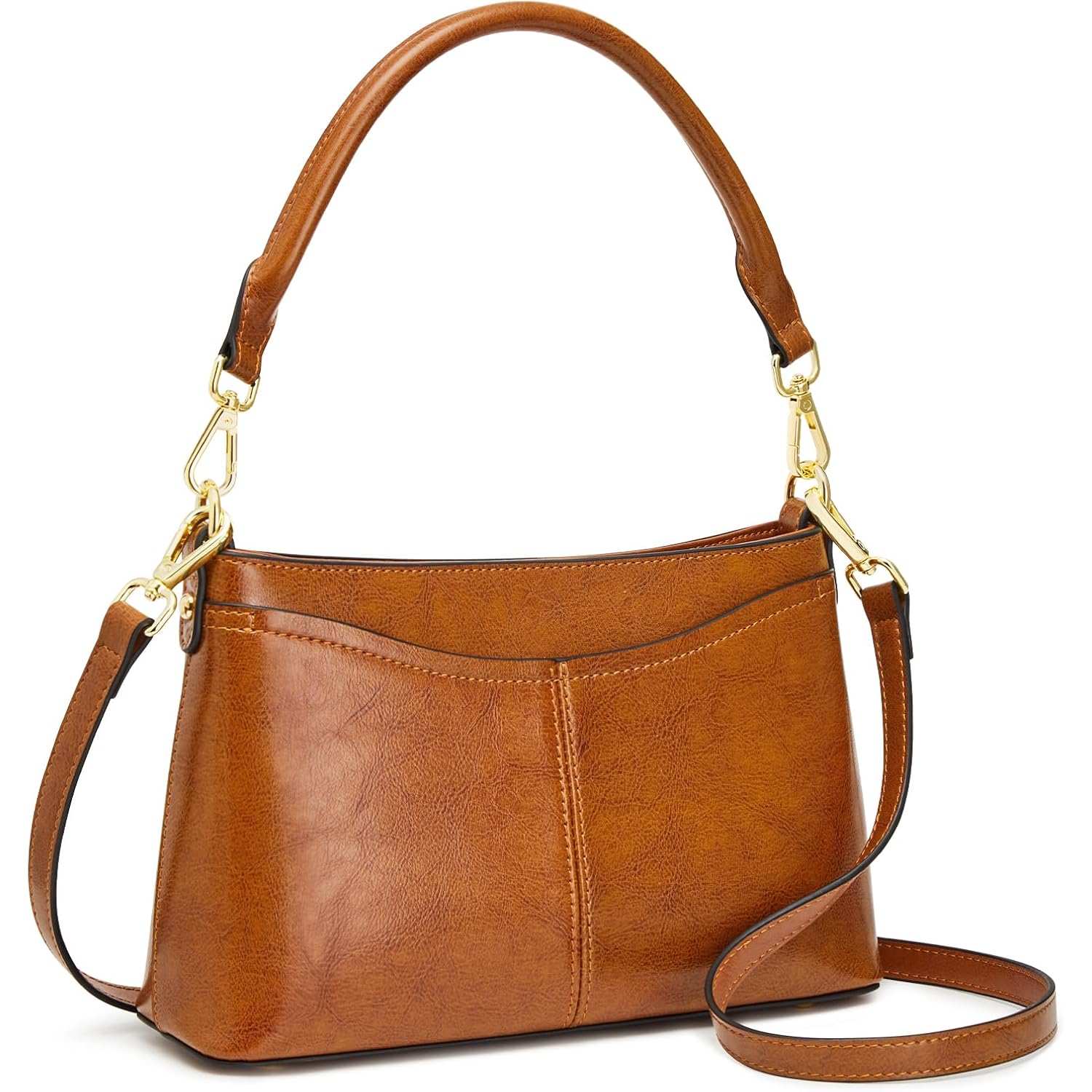 Kattee Genuine Leather Crossbody Bags For Women Small Shoulder Purse Handbags With 2 Detachable Straps 6 Card Slots