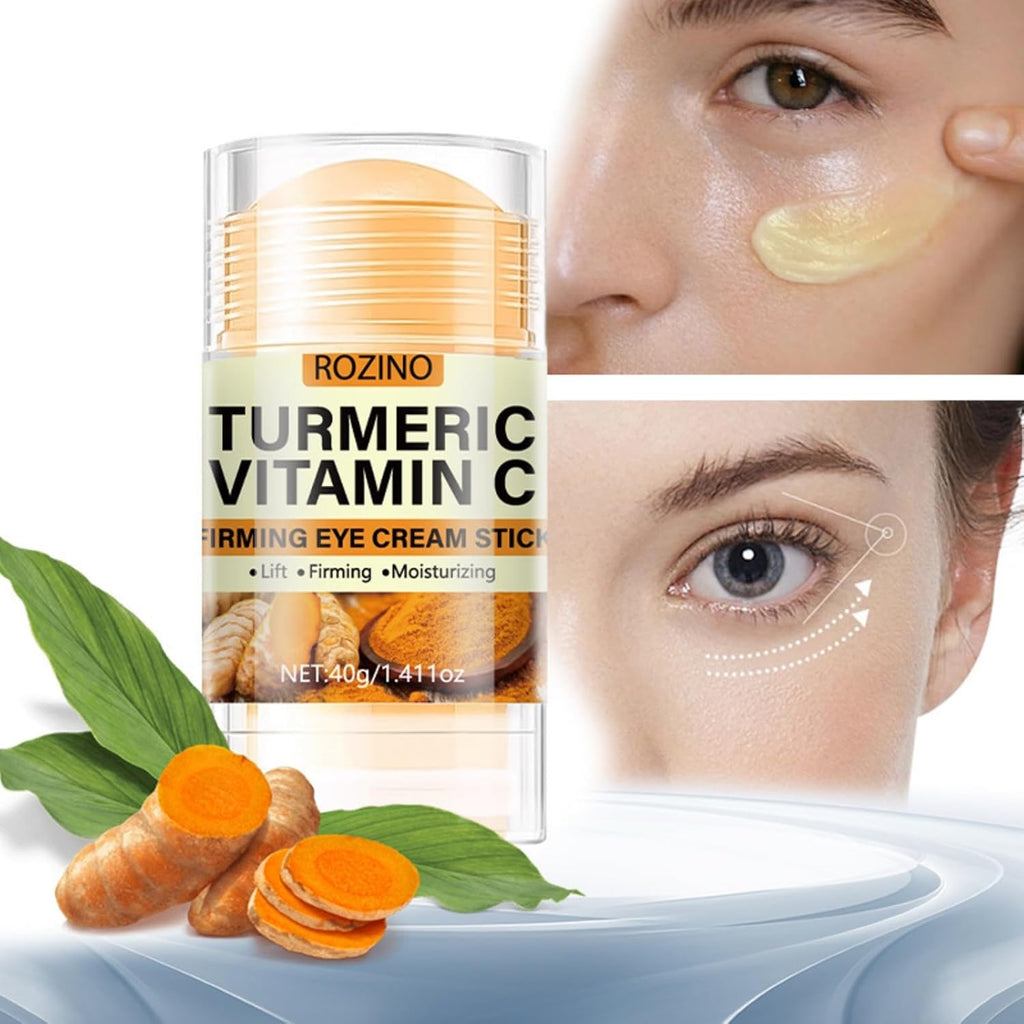 Soelegant Turmeric Vitamin C Eye Stick, Unde Eye Balm For Dark Circles And Puffiness Anti Aging Moisturizer Under Eye Cream Even Skin Tone Firming Hydrating Bags Reduces Fine Lines 1.41 Oz
