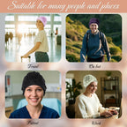 JarseHera 4PCS Cotton Chemo Headwear for Women Soft Cancer Caps Beanie for Hair Loss 4 Pcs,lt Pink+lt Purple+tiffany Blue+sage Green
