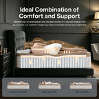 Queen Size Mattress (High-End Upgraded) Hotel-Level Luxury 12 Inch Hybrid Queen Mattress in A Box, Cooling-Gel Memory Foam & Pocket Springs,Back Pain,Extra Edge Support,365-Night Trial,Medium Firm