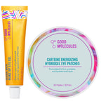 Good Molecules Under Eye Cream And Eye Patches For Dark Circles, Puffiness And Tired Eyes - Yerba Mate Eye Gel (15Ml) And Caffeine Hydrogel Eye Patches (60 Patches / 30 Pairs) - Morning Eye Care Set