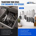 Modern Innovations 16 Inch Stainless Steel Magnetic Knife Bar with Multi-Purpose Functionality as a Knife Holder, Knife Strip, Magnetic Tool Organizer, Art Supply Organizer & Home Organizer