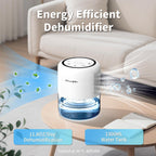 44Oz(1.3L) Small Dehumidifier For Home Auto-Off Quiet Portable Dehumidifier With 3 Modes 10 Color Lights 4 Timer Settings For Bedroom Bathroom Closet (215 Sq.Ft)