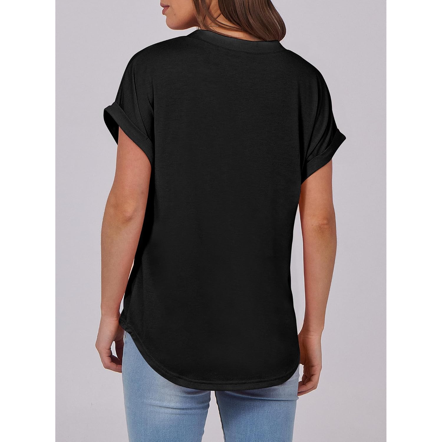 Womens Short Sleeve Henley Tops V Neck Dressy Casual Blouses Summer Trendy Tee Shirts 2026 Vacation Fashion Clothes