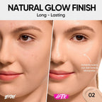 Skintific Cover Glow Perfect Cushion Foundation – Natural Radiant Finish, Medium-To-High Buildable Coverage, Hydrating Peptide Complex, Lightweight For Dry & Combination Skin,#02 Ivory