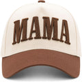 Womens Mama Trucker Hat, Vintage Snapback Mom Baseball Cap, Trendy New Mom Gifts Mothers Day Outfits for Mommin Mama-brown/Beige