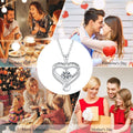 To My Wife 925 Silver Heart Necklace From Husband,Infinite Love Knot Necklace for Women with Gift Box For Romantic, Christmas Gifts, Valentines Day Gifts