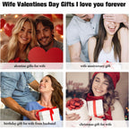 ziella Jewelry Forever Love Heart Necklaces for Wife,I Love You Necklace Valentine's Day Anniversary Birthday Jewerly Pendant Gifts for Women,