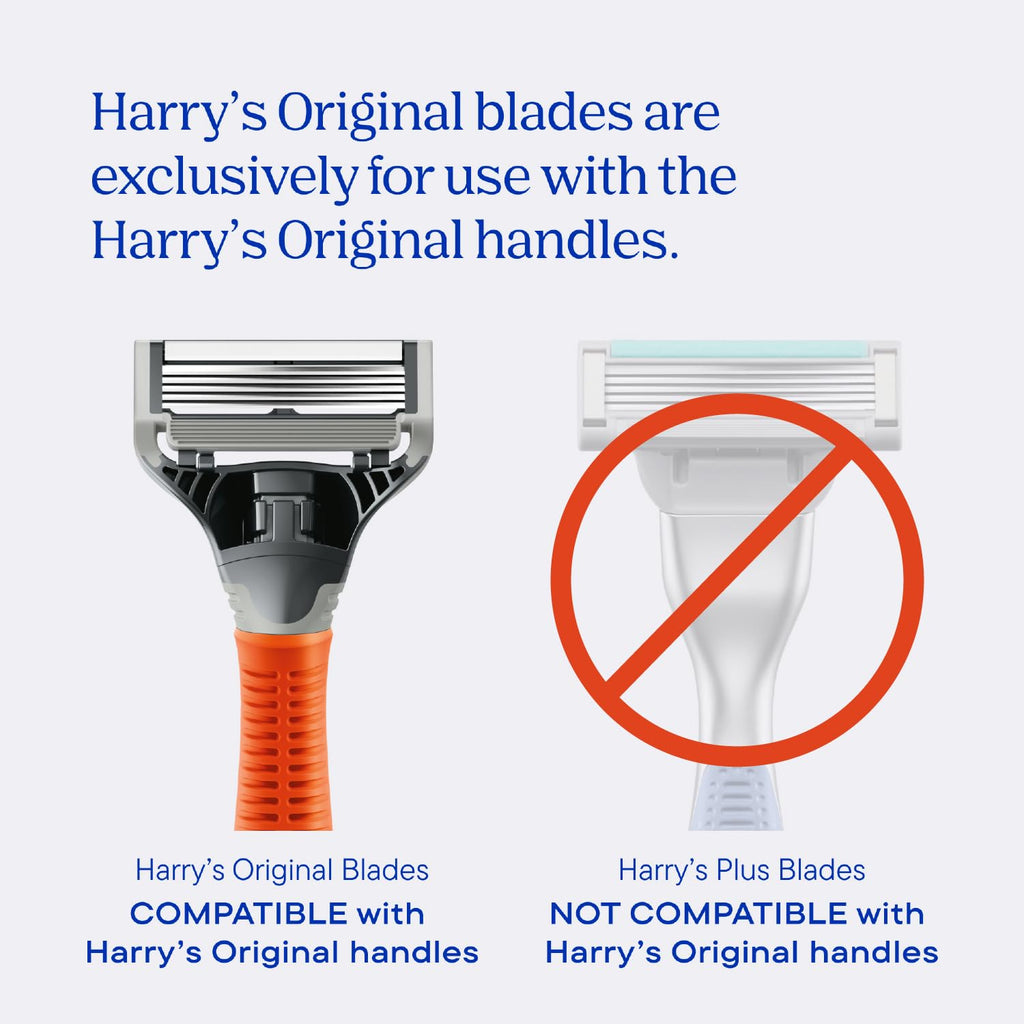 Harry's Original Razor Blades for Men - 10 Count - Premium Razor Blade Refill Cartridges - German Engineered