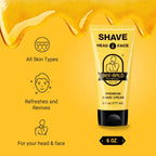 Bee Bald SHAVE Premium Shaving Cream Goes On Light & Slick That's Incredibly Smooth & Quick For Both Face And Head, 6 Fl Oz