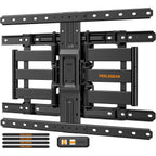 Perlegear Ultra Slim Tv Wall Mount 1.1" Low Profile For 42-90" Tvs, Fits 16"/24" Studs, Full Motion Tv Mount Wall Bracket With Dual Articulating Arms, Swivel, Tilt, Max Vesa 600X400Mm, Holds 132Lbs