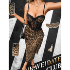 Chiaolezhee Women'S Sexy Lace Bustier Maxi Dress, Built-In Bra Underwire Corset Bodycon Clubwear Festival Outfits