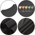 EUOW Tshirts for Womens Graphic Summer Tees Short Sleeve Loose Fit Trendy Tops Love