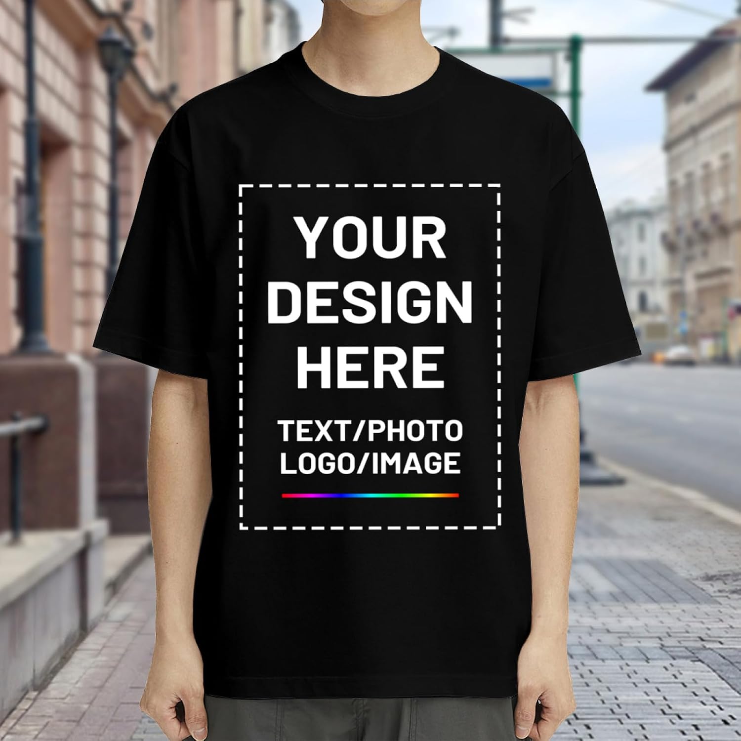 Custom T Shirts For Men Women, Personalized Shirts With Photo Logo Text, Customized T-Shirt Front & Back Print
