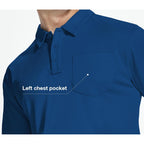 Zity 5 Pack Polo Shirts For Men With Pocket Dry Quickly Short Sleeve Athletic Outdoor Work Collared Shirts