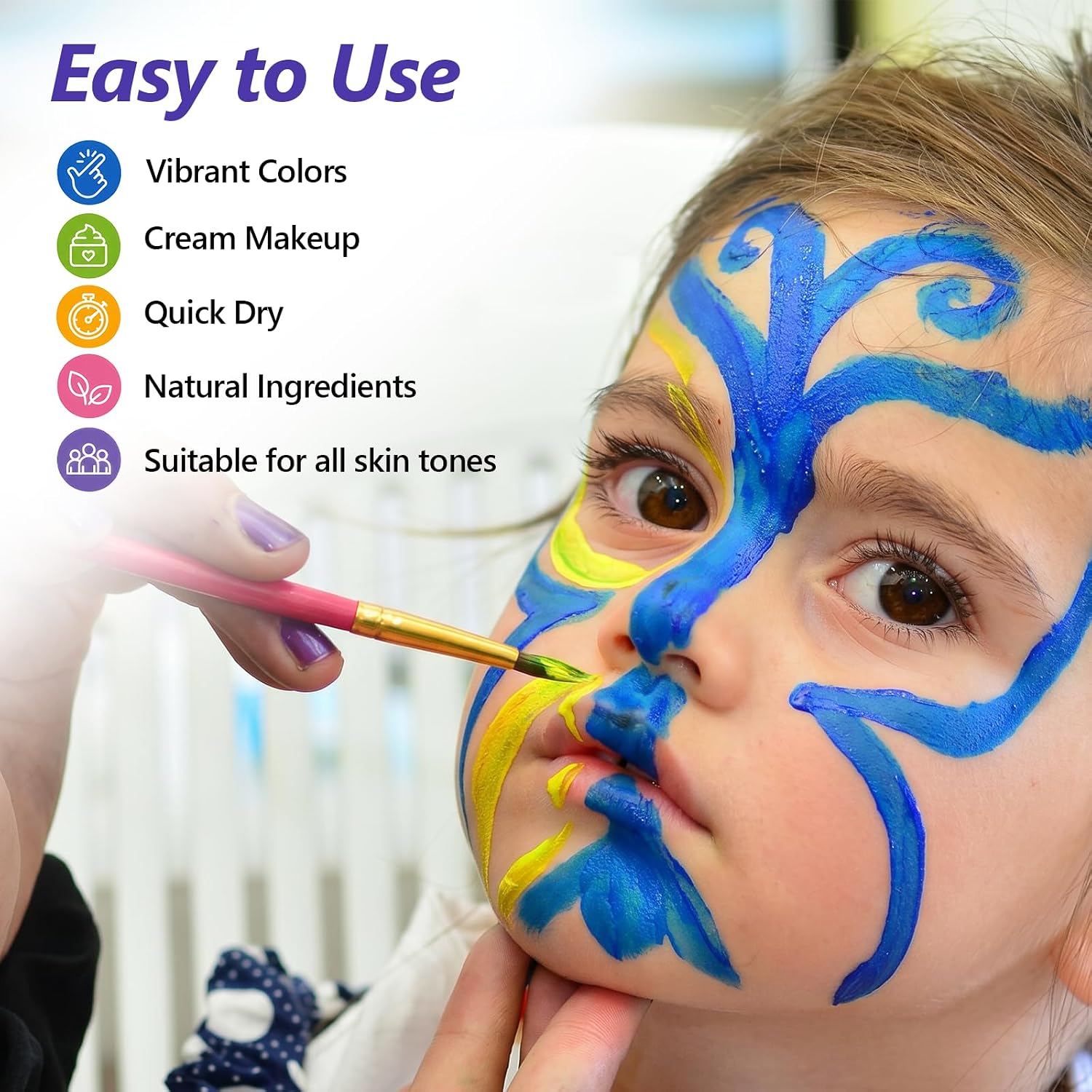 20 Colors Face Body Paint Cream Kit,High Pigment Body Paint For Adults And Kids,Non-Toxic Water Based Face Paint For Stage Cosplays,Halloween Sfx Makeup,0.7 Fl Oz Each