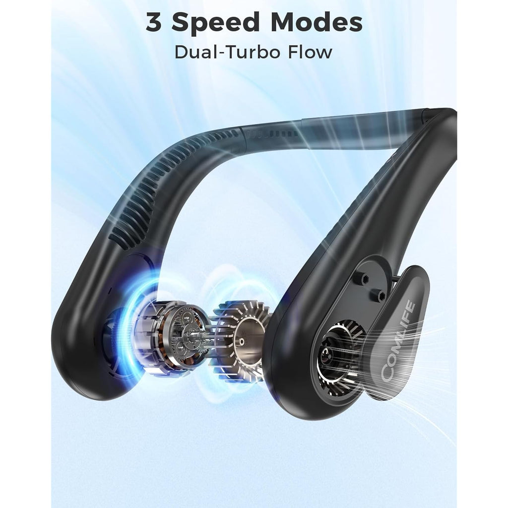 Portable Bladeless Neck Fan, Valentines Day Gifts For Him, Birthday Gifts For Men Women Father'S Mother'S Day, Wearable Cooling Fan Rechargeable For Camping Travel Beach Golf Cruise Essentials 2026