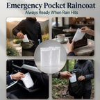 30 Pack Disposable Rain Ponchos For Adults, Emergency Clear Poncho With Hood Waterproof Bulk Plastic Rain Coat Family Pack For Hiking, Camping, Travel
