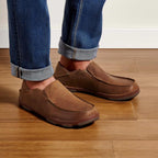 Olukai Moloa Men'S Premium Leather Shoes, Easy Slip On & Off Design, Casual & Versatile Loafer, Drop-In Heel & Enhanced Traction