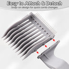 4-in-1 Detachable Fade Comb Set, 4 Different Size Barber Fade Comb, Suitable for Home and Salon Use, Compatible with All Hair Cutting Shears and Barber Tools, Grey