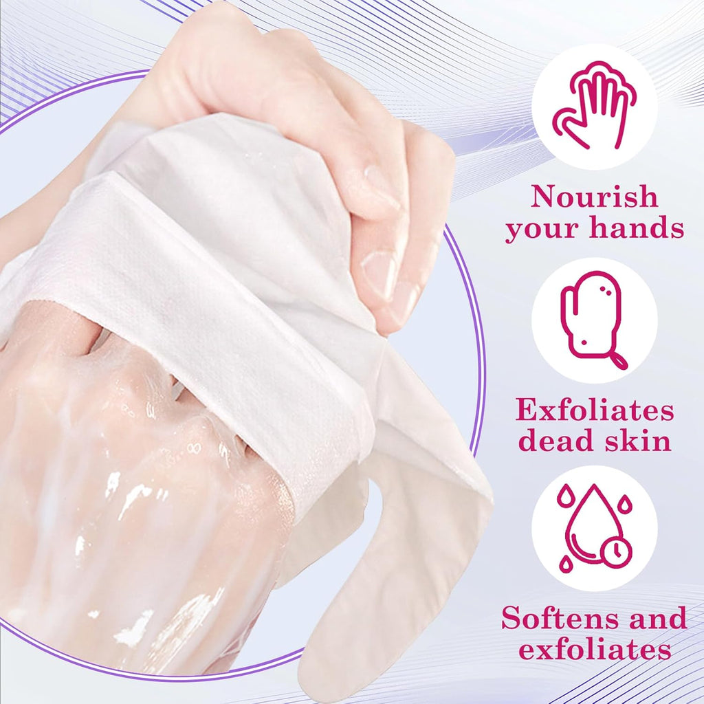 6 Pairs Hand Masks Moisturizing Gloves, Hydrating Hand Mask Moisturizer Gloves Care for Dry Cracked Hands, Smooth Long Lasting Soft Firming Hand Mask Gift Set for Men Women（A)