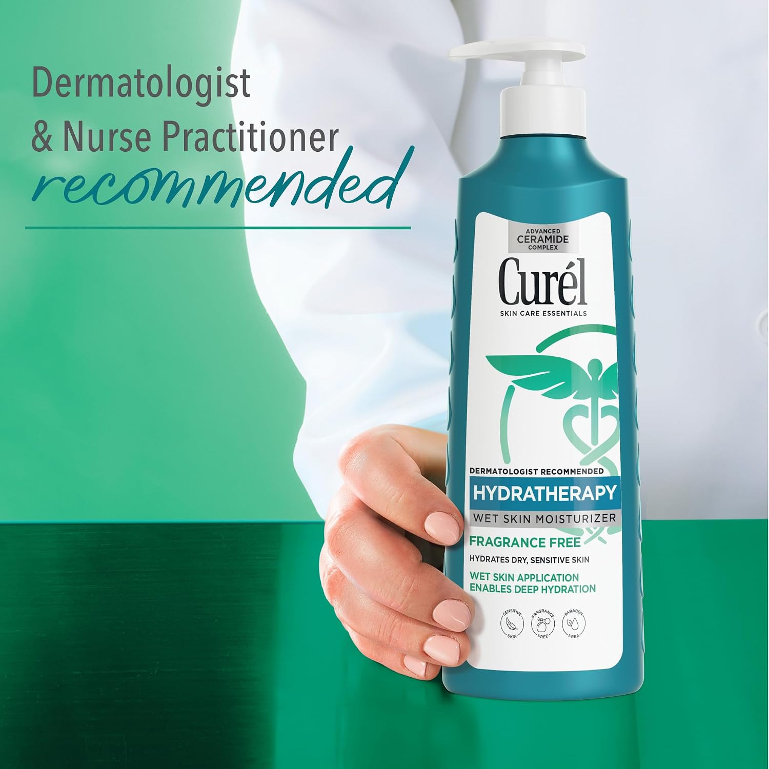 Curel Fragrance Free Itch Defense In Shower Lotion For Sensitive And Dry Skin, Hydra Therapy Body Lotion With Vitamin E, Fast-Absorbing Ceramide Moisturizer, Body Care, 12 Oz (Pack Of 2)