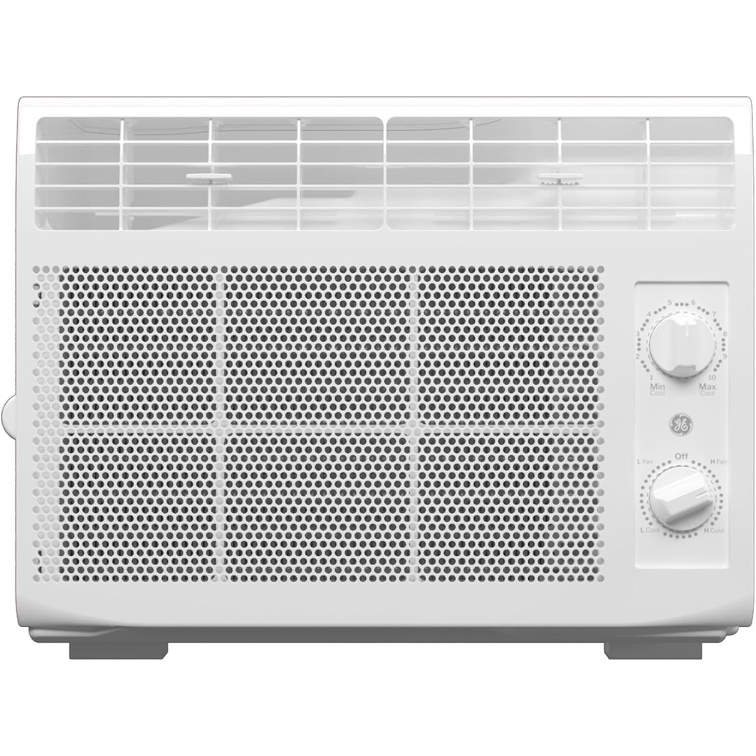 Ge Window Air Conditioner 5,000 Btu Ac Unit For Small Rooms Up To 150 Sq Ft With Manual Controls & 2 Cooling Modes For Bedroom Or Living Room, Easy Install Kit, White