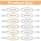 12pcs Gold/Silver Ankle Bracelets for Women Layered Waterproof 14k Cuban Link Chain Anklets Set Adjustable Dainty Summer Beach Gold Accessories Boho Bracelet Jewelry