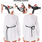 PU Leather Skinny Belts for Women Knotted Thin Waist Belt for Dresses