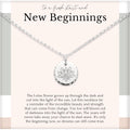 HOPE LOVE SHINE Women's New Beginnings Necklace - 14k Gold Plated Sterling Silver, Healing & Recovery Gift, Adjustable 16+2" Chain