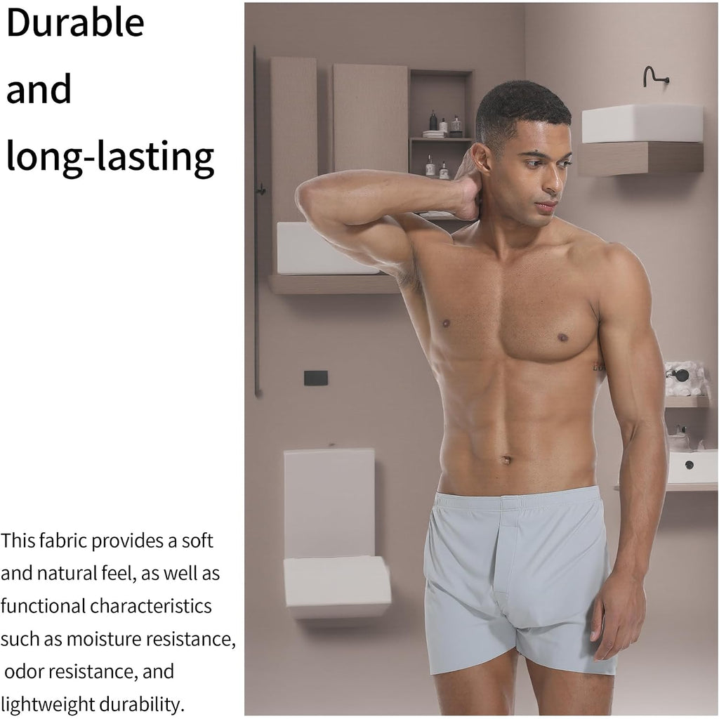 Vissay Stretch Satin Boxers For Men Silk Feeling Boxer Shorts Breathable Loose Men'S Underwear For Sleep 4 Pack
