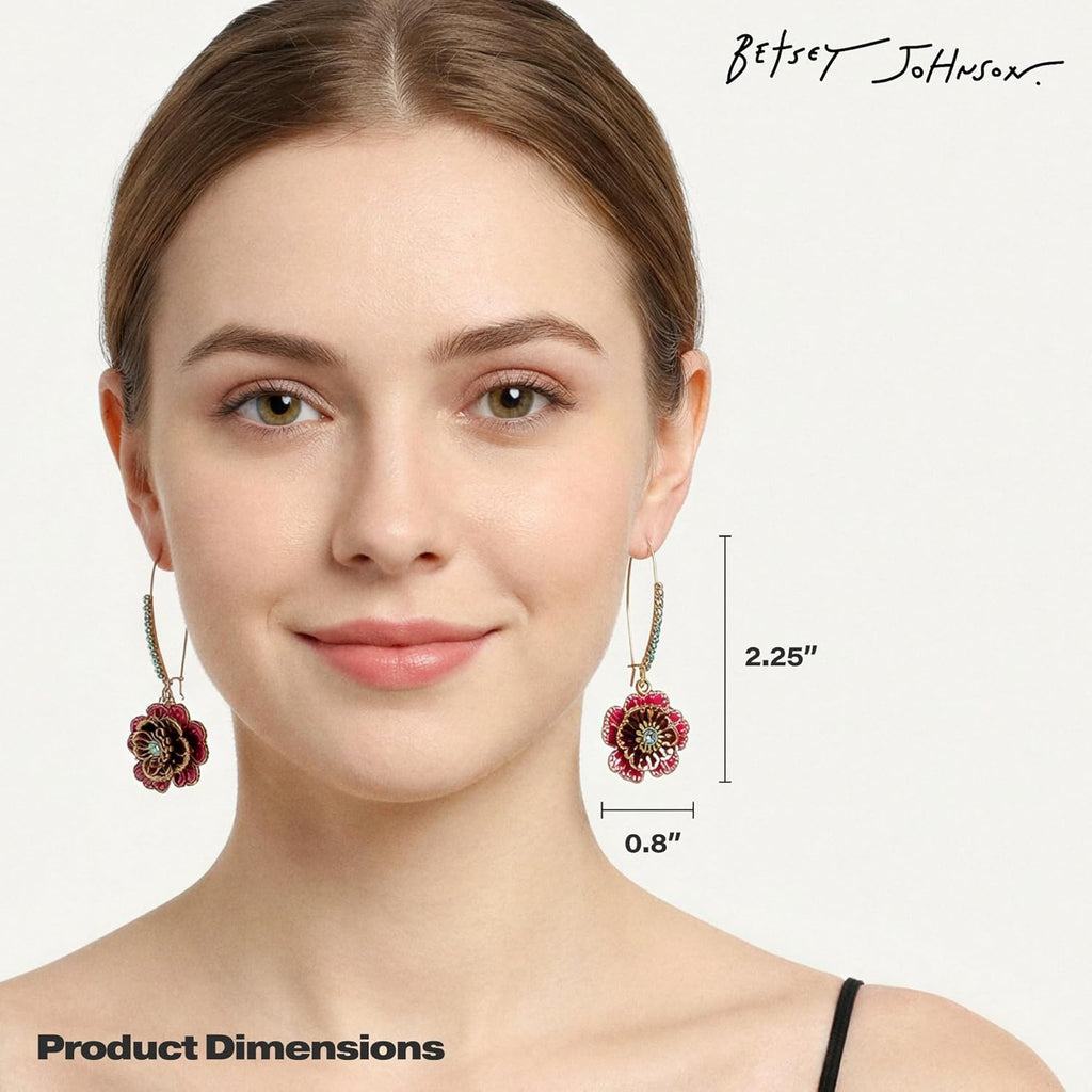 Betsey Johnson Rose Dangle Earring Color