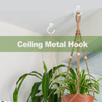 Ceiling Hooks For Hanging Plants - 2 Pack Heavy-Duty Metal Swag Hooks | Metal Hooks Hold Hanging Plants And Lights From Ceilings Or Walls Indoors Or Outdoors; Mounting Hardware Is Included.